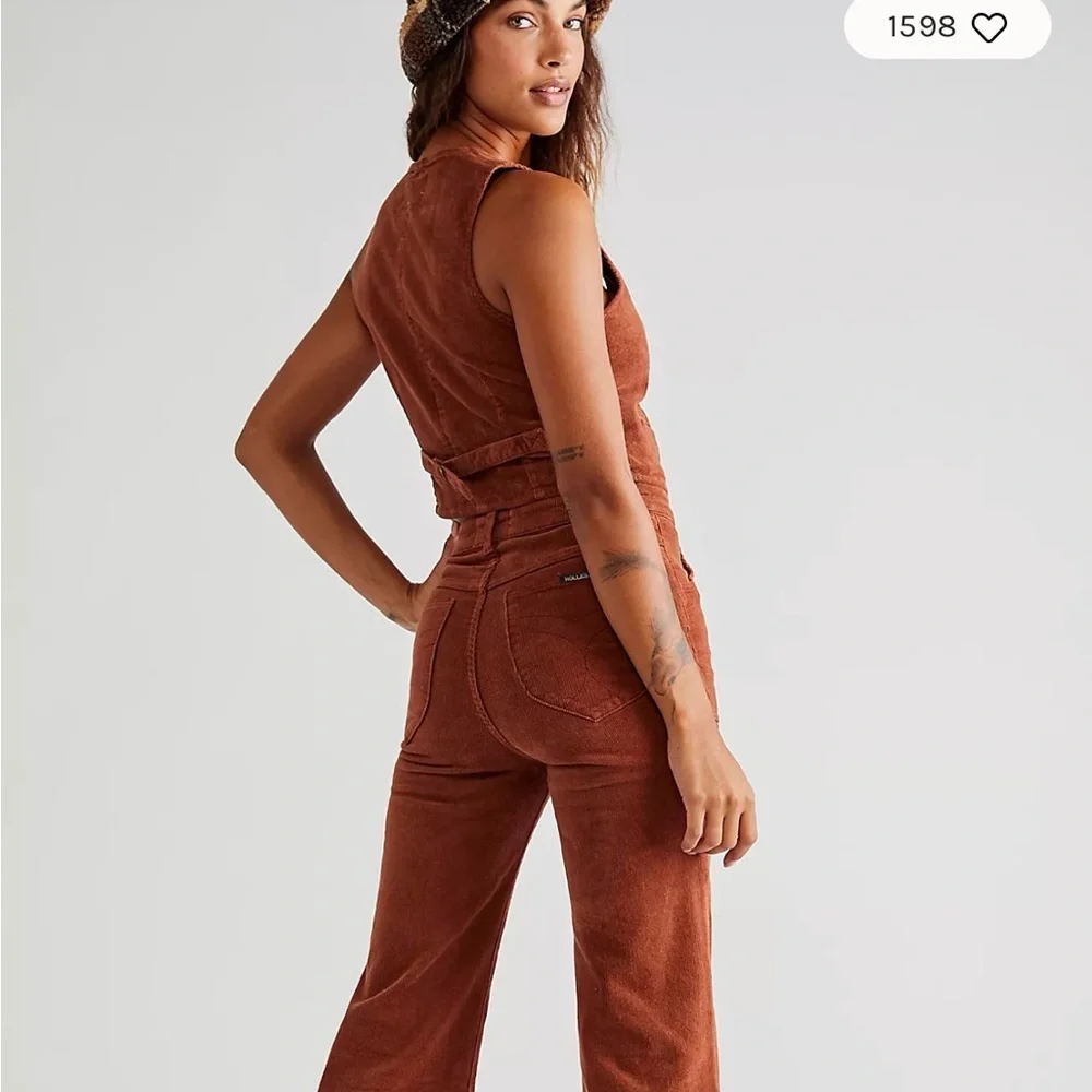 ROLLA'S from Free People Rust Brown Corduroy Boot Cut Pants - Picture 2 of 5